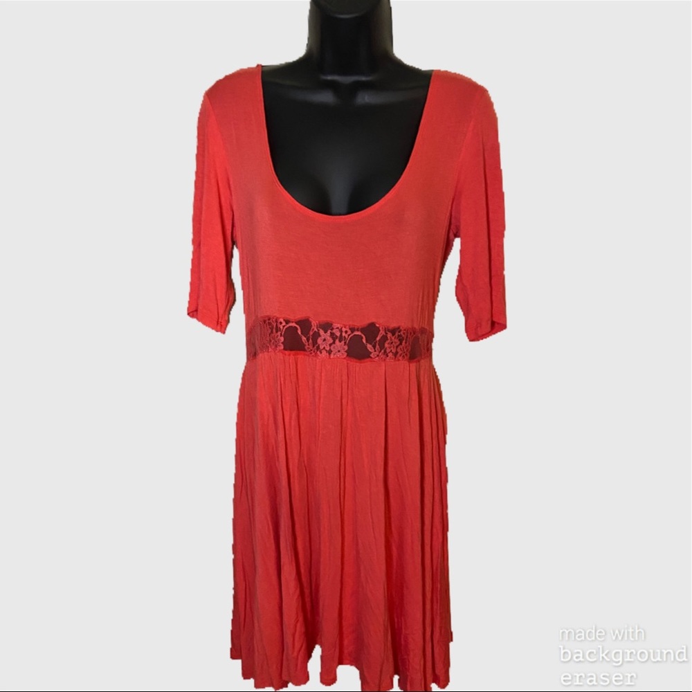 Sparkle and Fade bright pink/peach cut-out dress